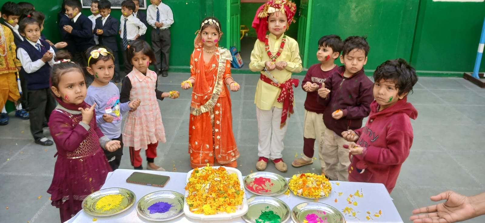 Students and staff during outing